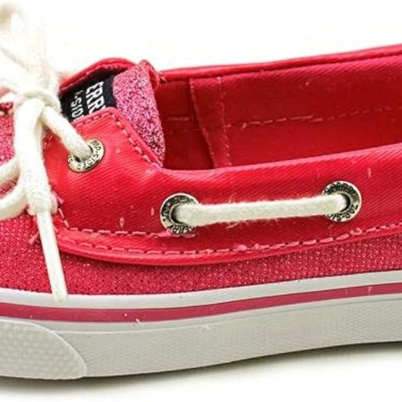 Sperry Other - Sperry Top-Sider Biscayne 1 Eye Toddler Moc Toe Canvas Pink Boat Shoe  Size 6.5M